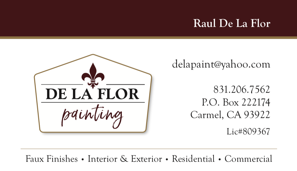 De La Flor Painting Logo and Business Card