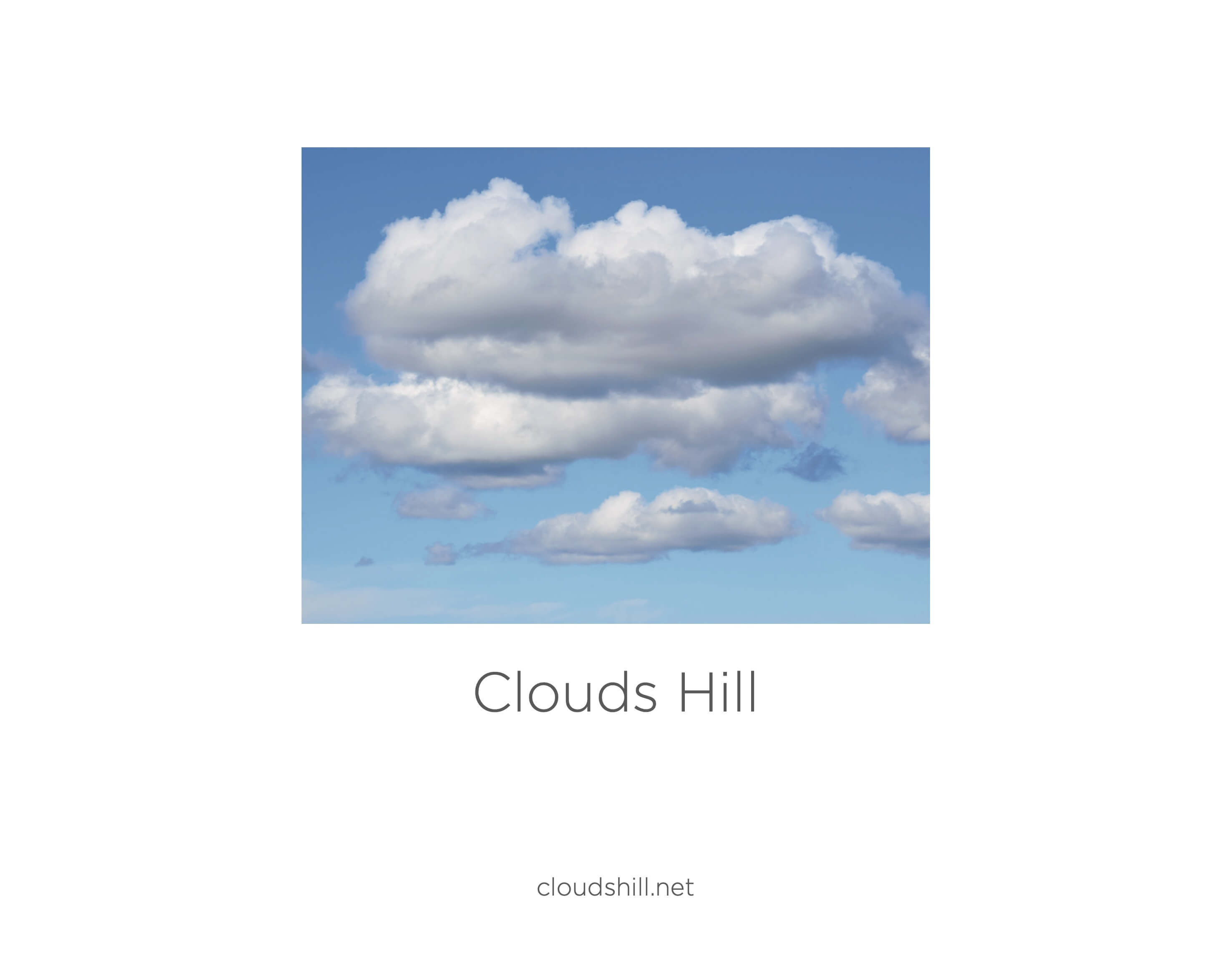 Cover of a sales brochure with a cloud image