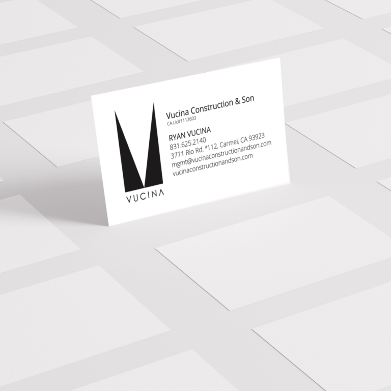 Vucina Construction & Son Business Card