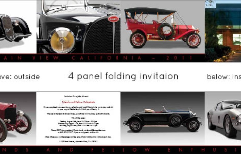 Privately Owned Car Museum Invitation