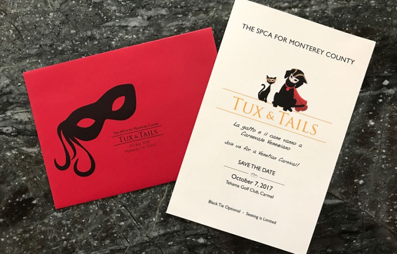 Monterey County SPCA Tux & Tails Fundraiser Invitation