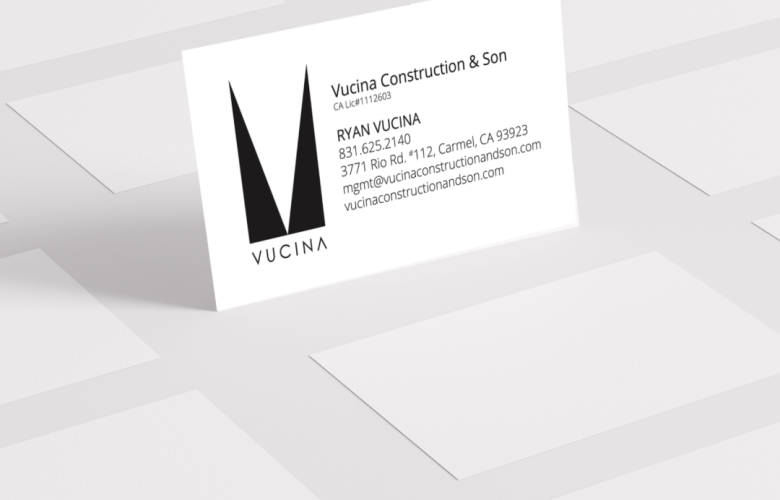 Vucina Construction & Son Business Card